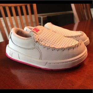 DC Brand Pink and White Loafers Infant Size 6
